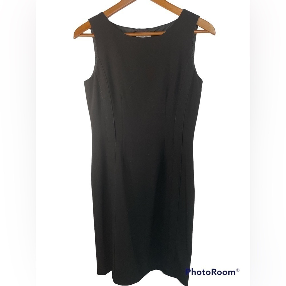 Calvin Klein Sheath Dress in black.